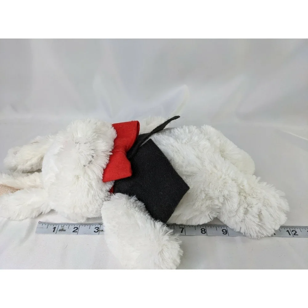 Magician White Rabbit Plush 11 Inch Felt Vest‎ Tie Stuffed Animal Toy